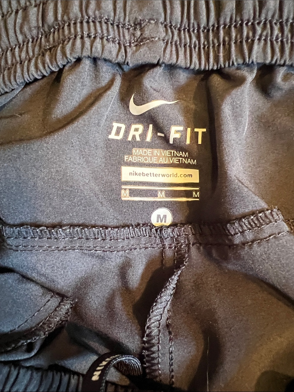 Nike Blue Dri-fit track Pants with White Swoosh - Picture 5 of 9